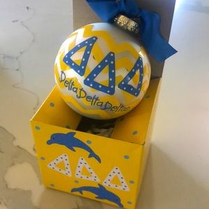 GREEK Tri delta ornament - glass